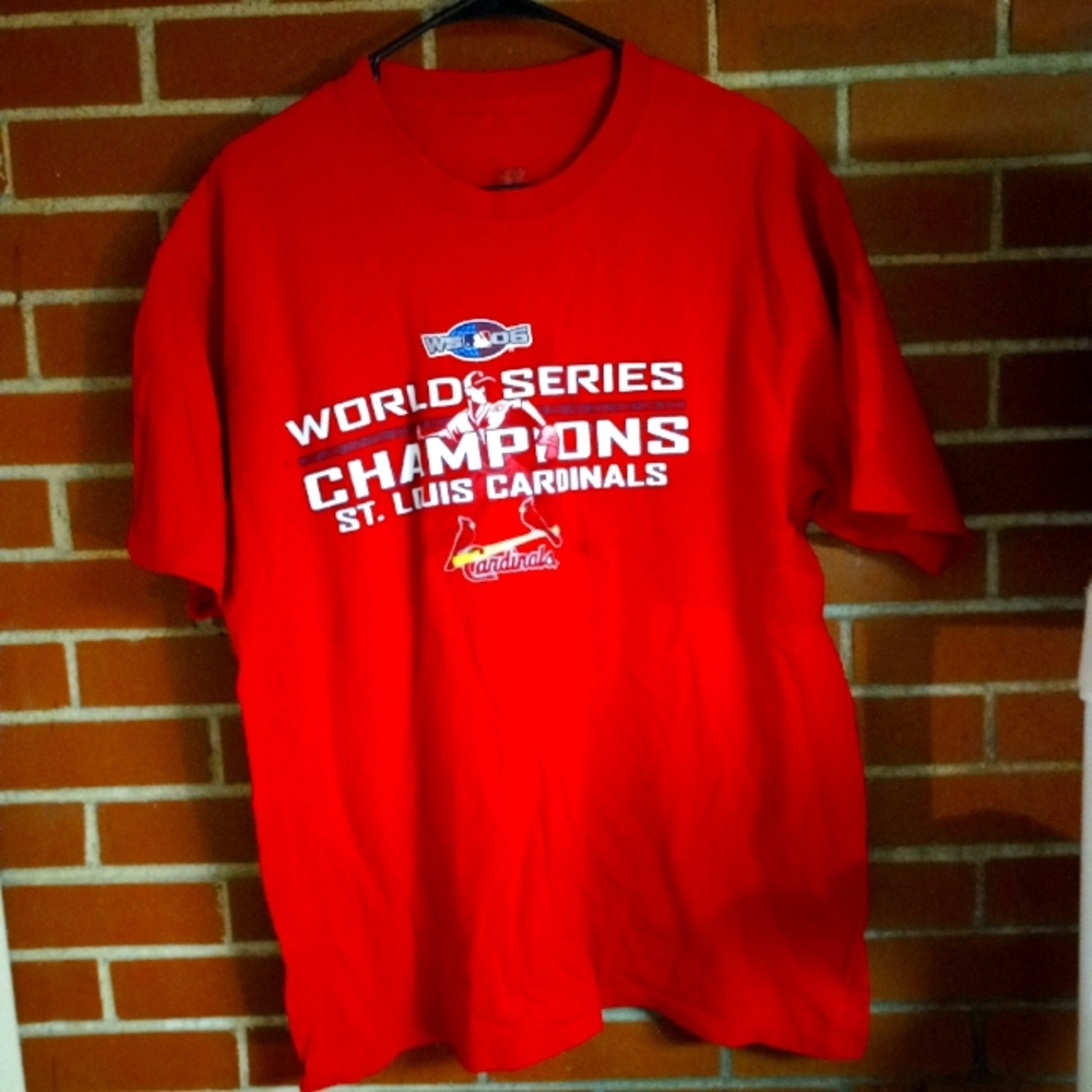 Vintage Men's STL Cards Commerative 2006 Championship T-Shirt